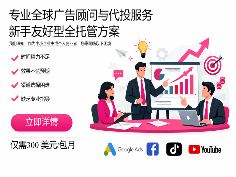 专业全球广告顾问与代投服务 | 新手友好型全托管方案